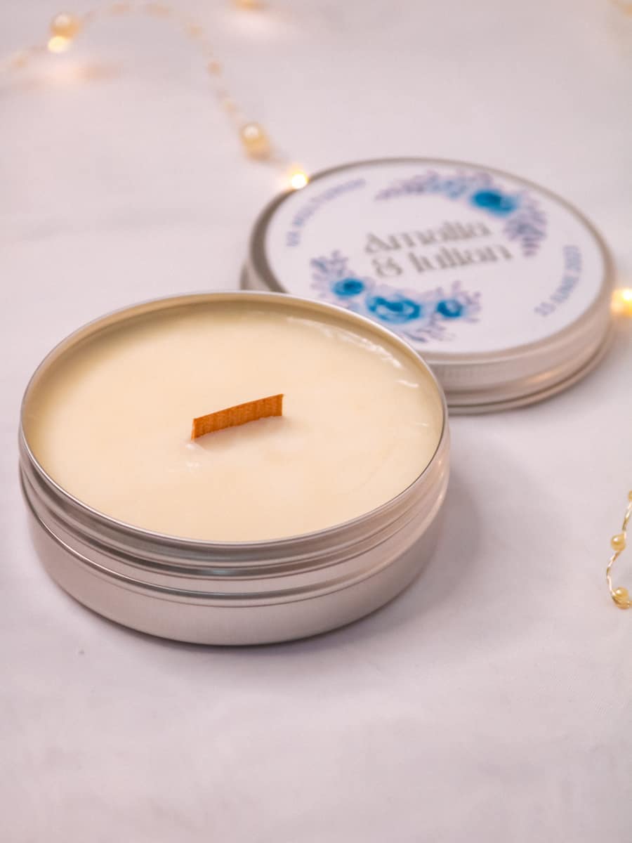 Marturii Nunta lumanare Cutiuta metalica 100g - imagine 30